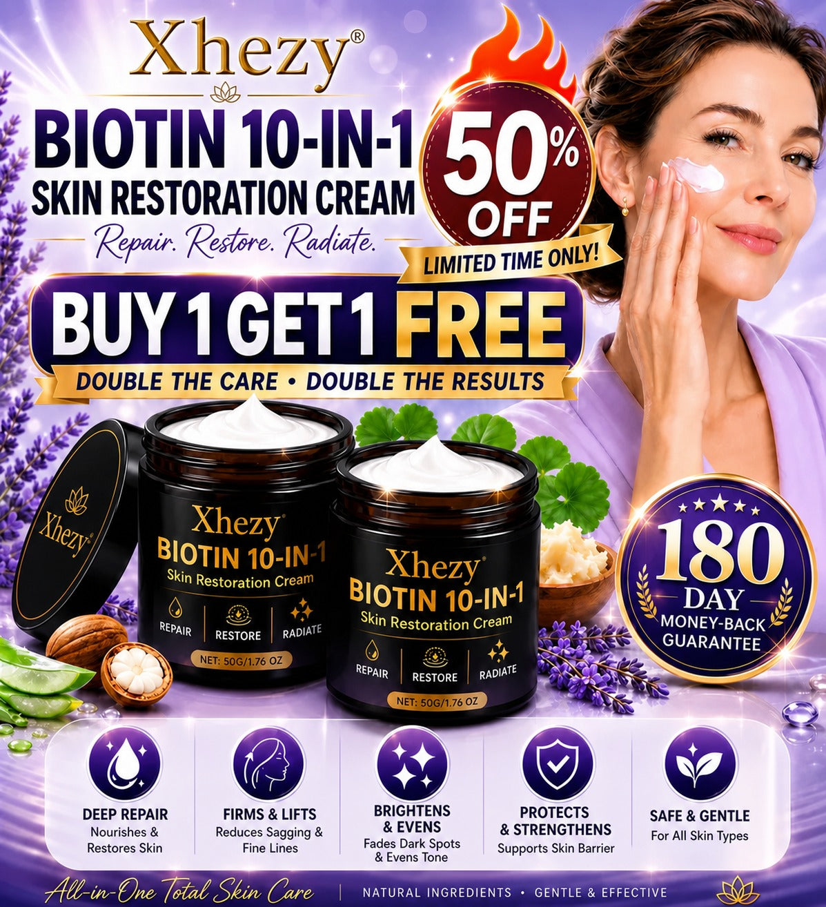 ✨Xhezy® Biotin 10-in-1 Skin Restoration Cream🍀