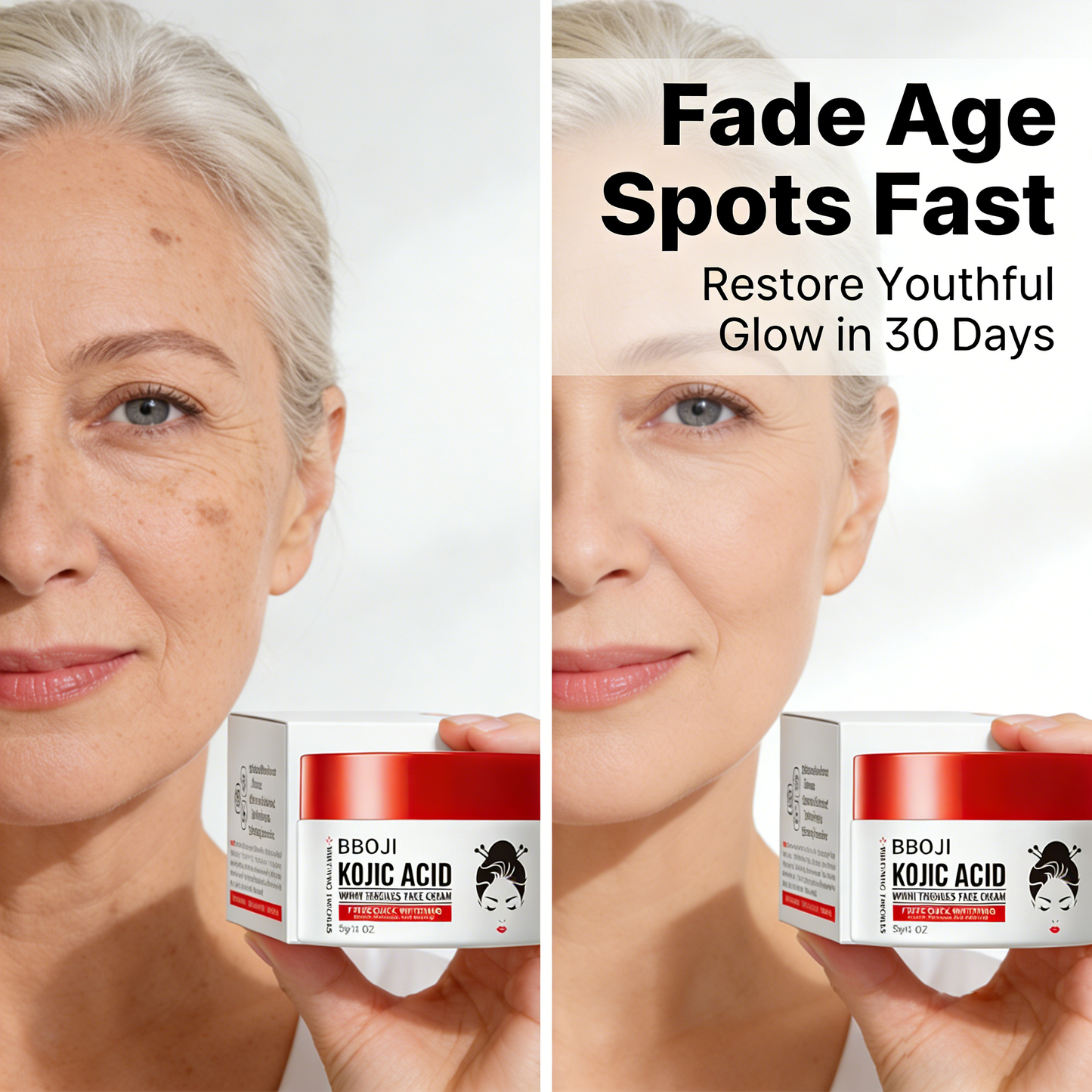 Fade Age Spots, Restore Youthful Glow BBOJI Kojic Acid Whitening & Repair Cream