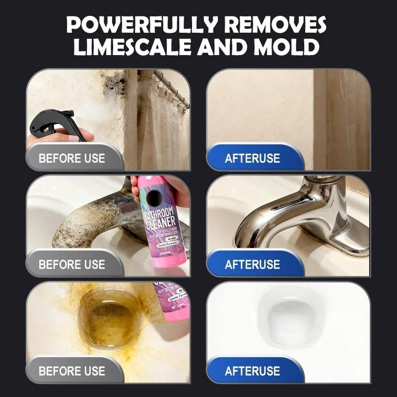 🌟🌟 Bathroom Cleaner: Sparkle in Seconds, No Harsh Fumes